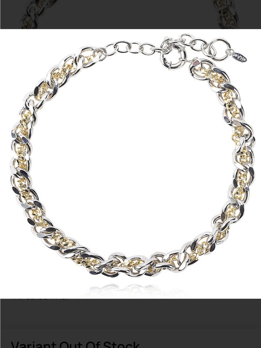Trendy boutique Two-Tone Silver & Gold Chain Necklace